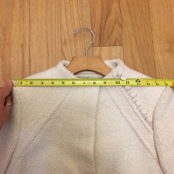 BCBGMaxAzria Fully Lined Ivory Wool Jacket X-Small - Picture 5 of 7